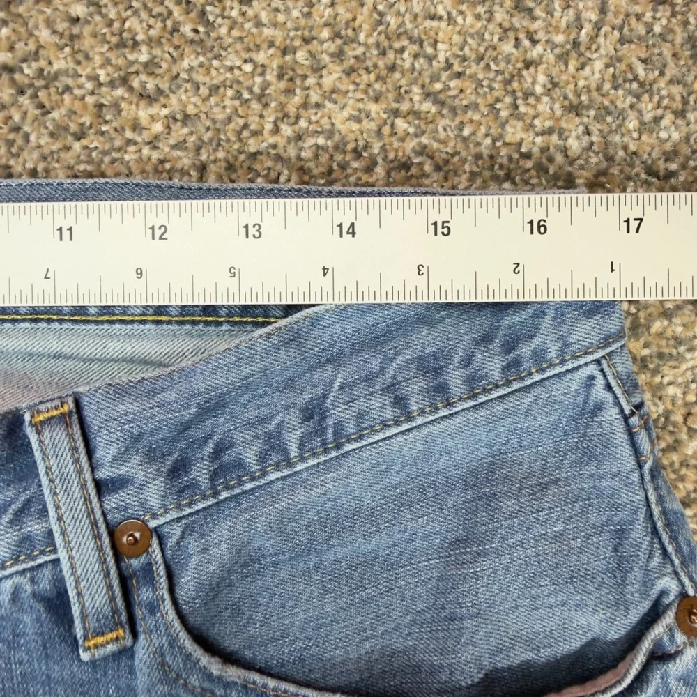 Polo Ralph Lauren Hampton Relaxed Straight‎ Jeans Mens 34 Light Wash Blue Denim